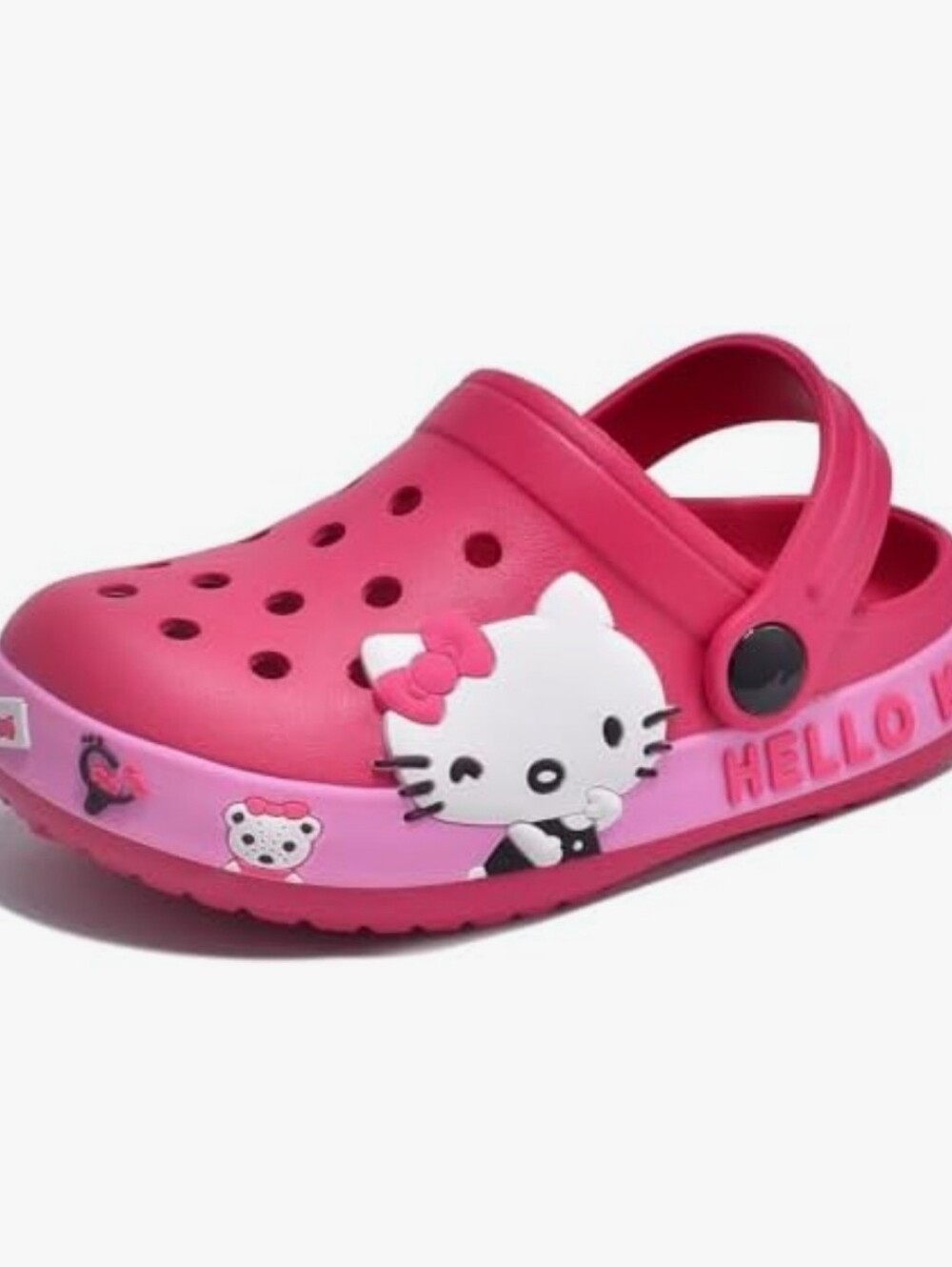 Hello Kitty Girls Bright Pink Slip-On Clog-dupe Sandals Water Shoes